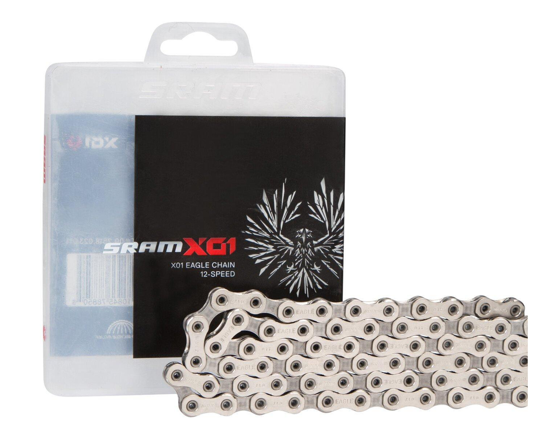 SRAM Kette Eagle PC X01 HollowPin, 126 Glieder 12-fach, PowerLock, silber