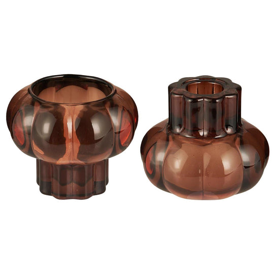 Kerzenhalter f/2,2 cm Kerze und Teelicht Fleur