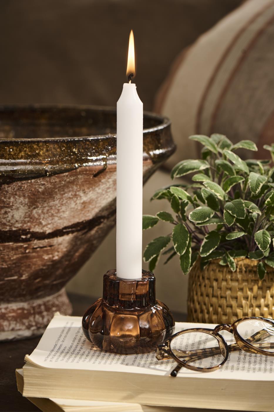 Kerzenhalter f/2,2 cm Kerze und Teelicht Fleur