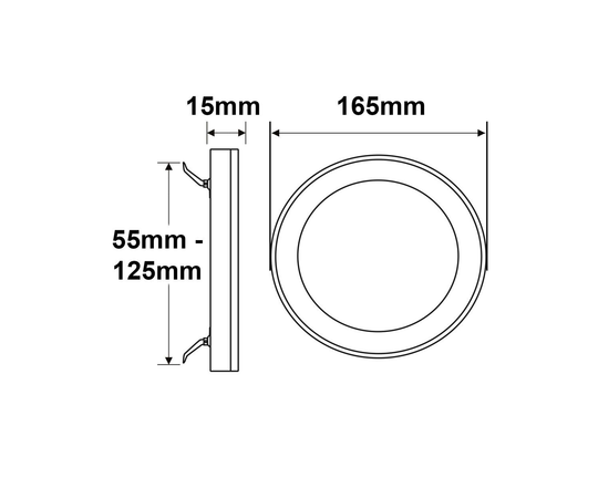LED Aufbau/Einbauleuchte Slim Flex, ColorSwitch 3000|3500|4000K