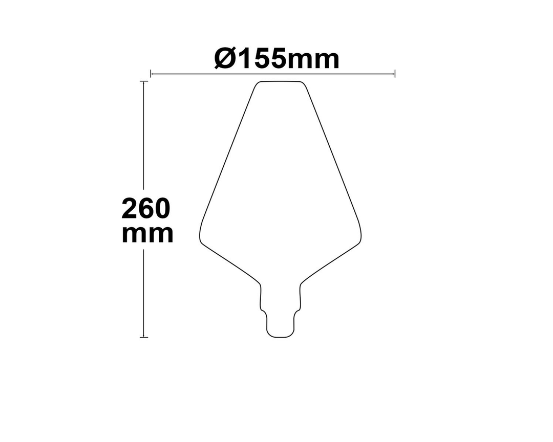 E27 Vintage Line LED Dekobirne 150, 6W ultrawarmweiß, Glas, dimmbar