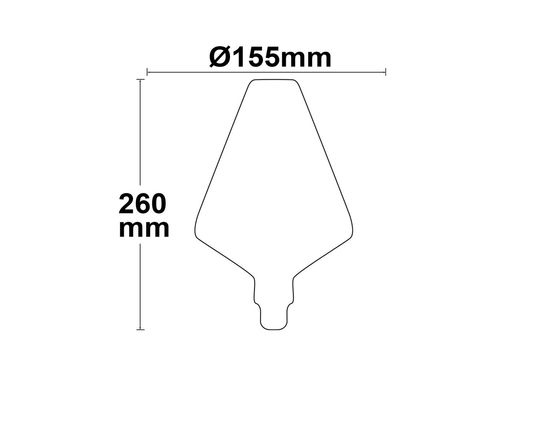 E27 Vintage Line LED Dekobirne 150, 6W ultrawarmweiß, Glas, dimmbar