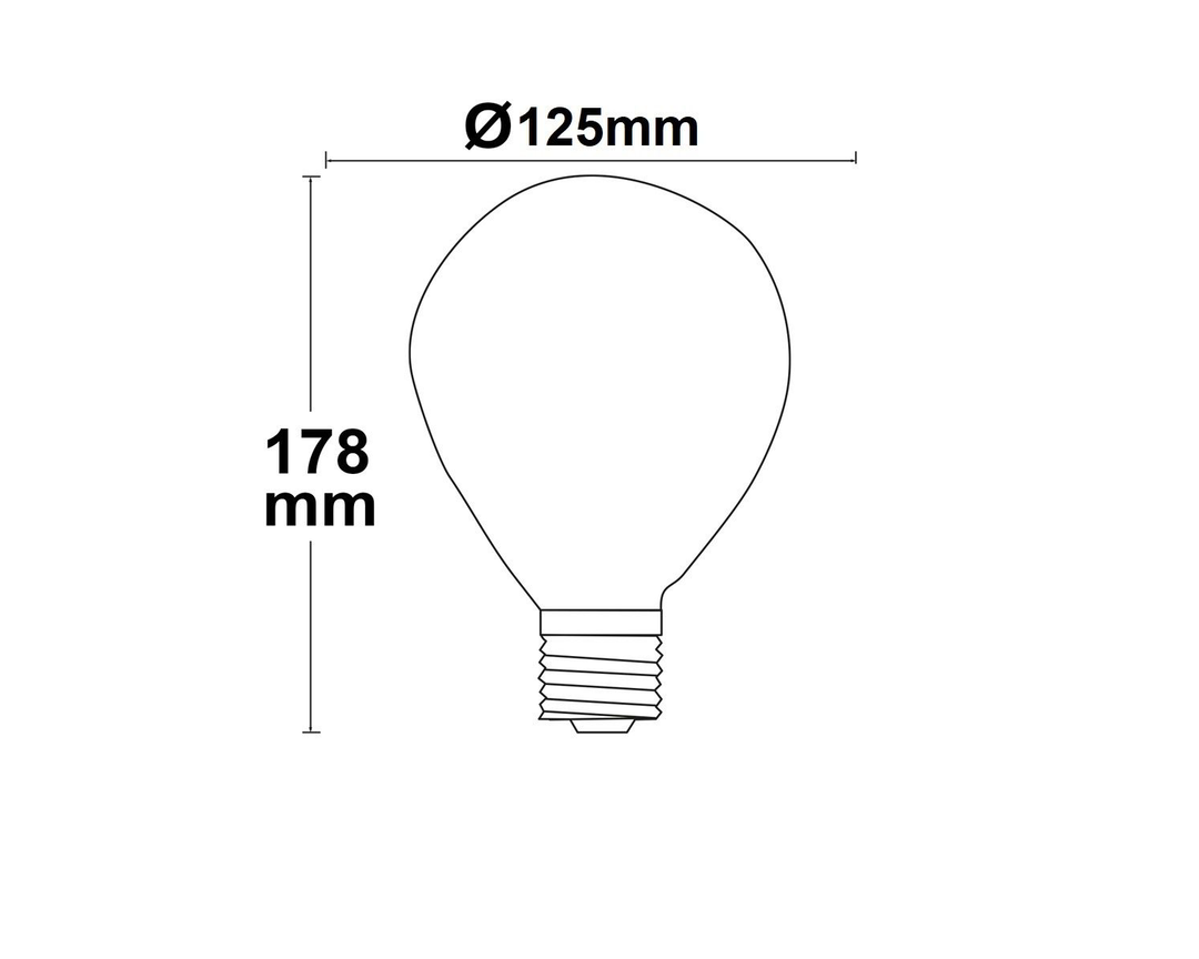 E27 Vintage Line LED Dekobirne 125, 4W ultrawarmweiß, Glas, dimmbar