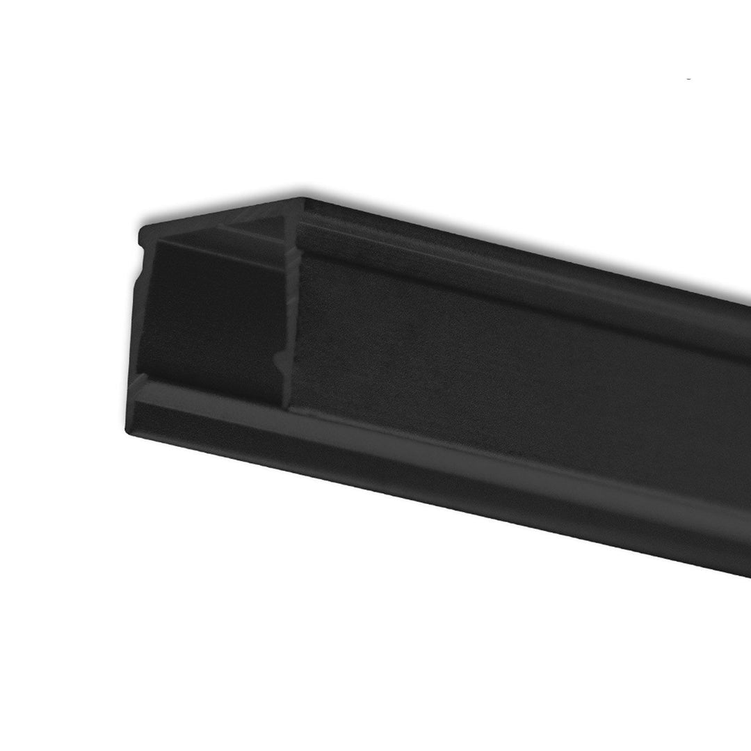 LED Aufbauprofil SURF10 Aluminium schwarz / lfm