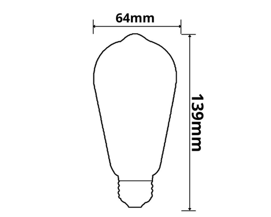 E27 Vintage Line "Spiral" LED, 4W, 2200K