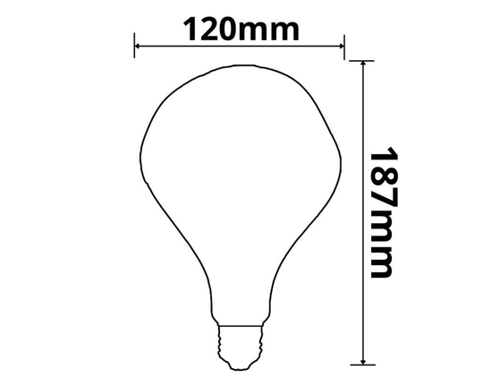 E27 Vintage Line LED Roundbulb A125, unregular, 4W, 2200K