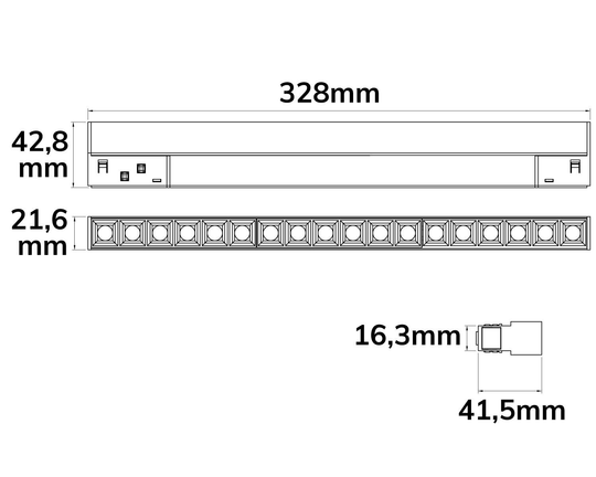 MagTrack48 (RASTER) LEUCHTE, schwarz