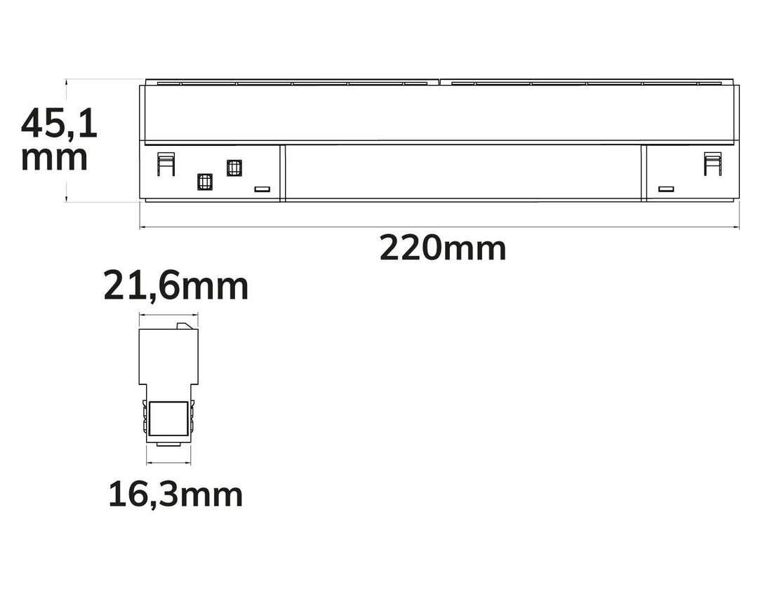 MagTrack48 WALLWASHER 22cm, schwarz