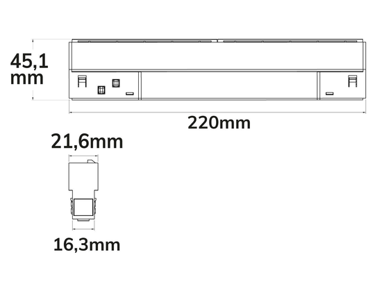 MagTrack48 WALLWASHER 22cm, schwarz