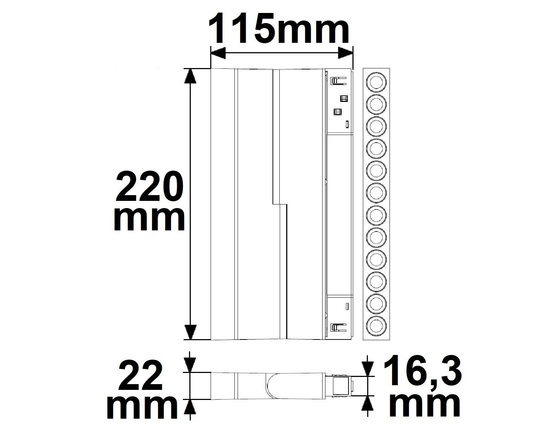 MagTrack48 SCHIENENSTRAHLER 22cm, schwarz