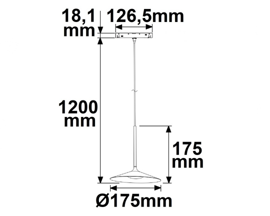 MagTrack48 HÄNGELEUCHTE SHADE, schwarz