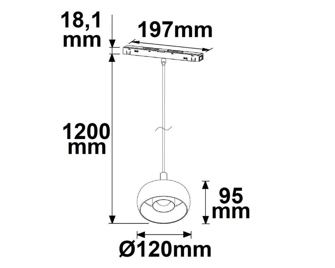 MagTrack48 HÄNGELEUCHTE CIRCLE, schwarz