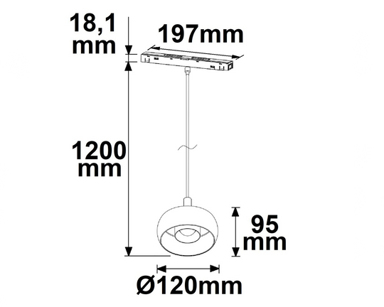 MagTrack48 HÄNGELEUCHTE CIRCLE, schwarz