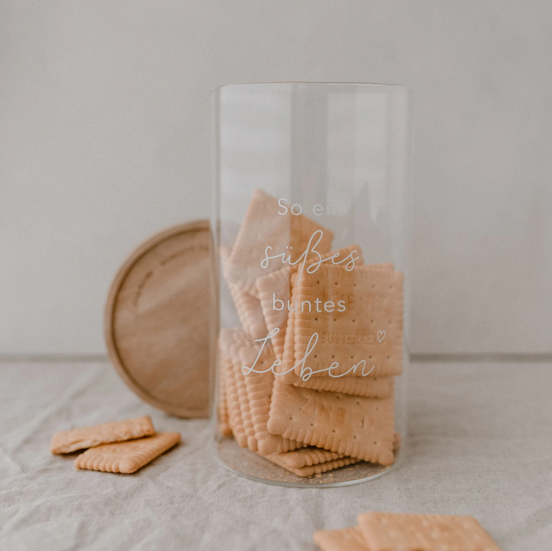 Vorratsglas Süßes Leben 19cm (VE = 4 Stk)