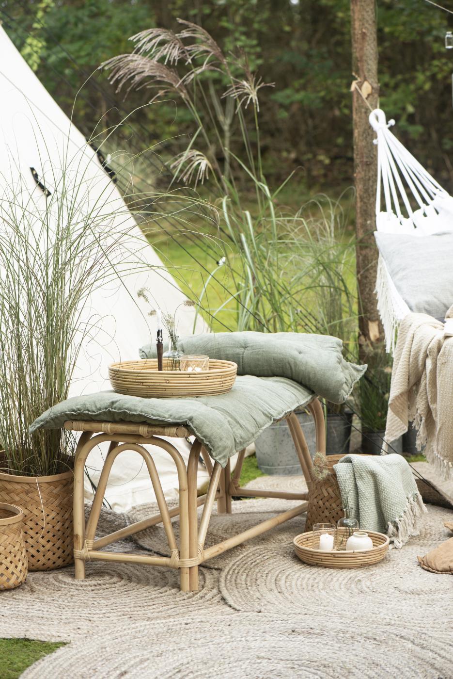 Teppich rund natur Jute