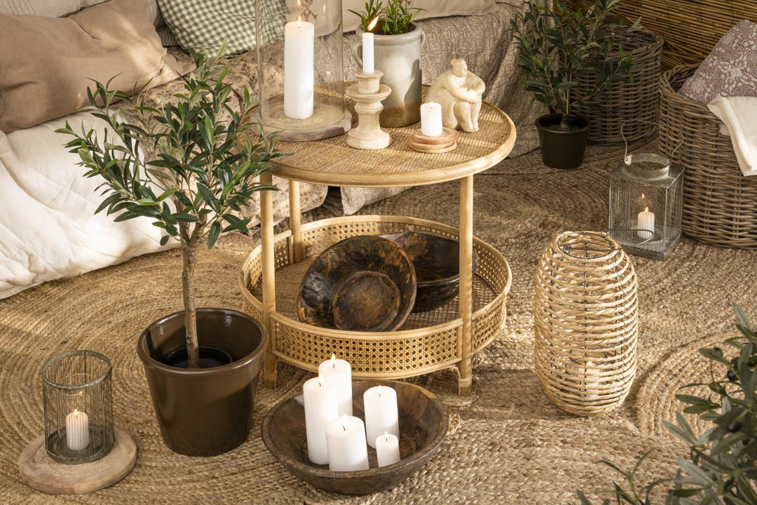 Teppich rund natur Jute