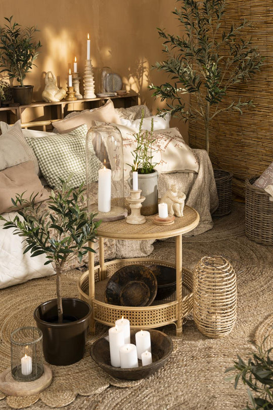 Teppich rund natur Jute