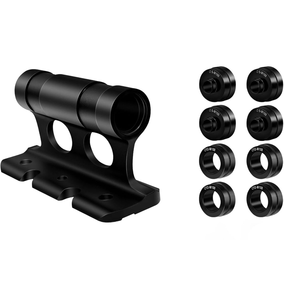 Fahrrad Gabelblock mit 4 Adapter f. die meisten Steckachsen (Black)