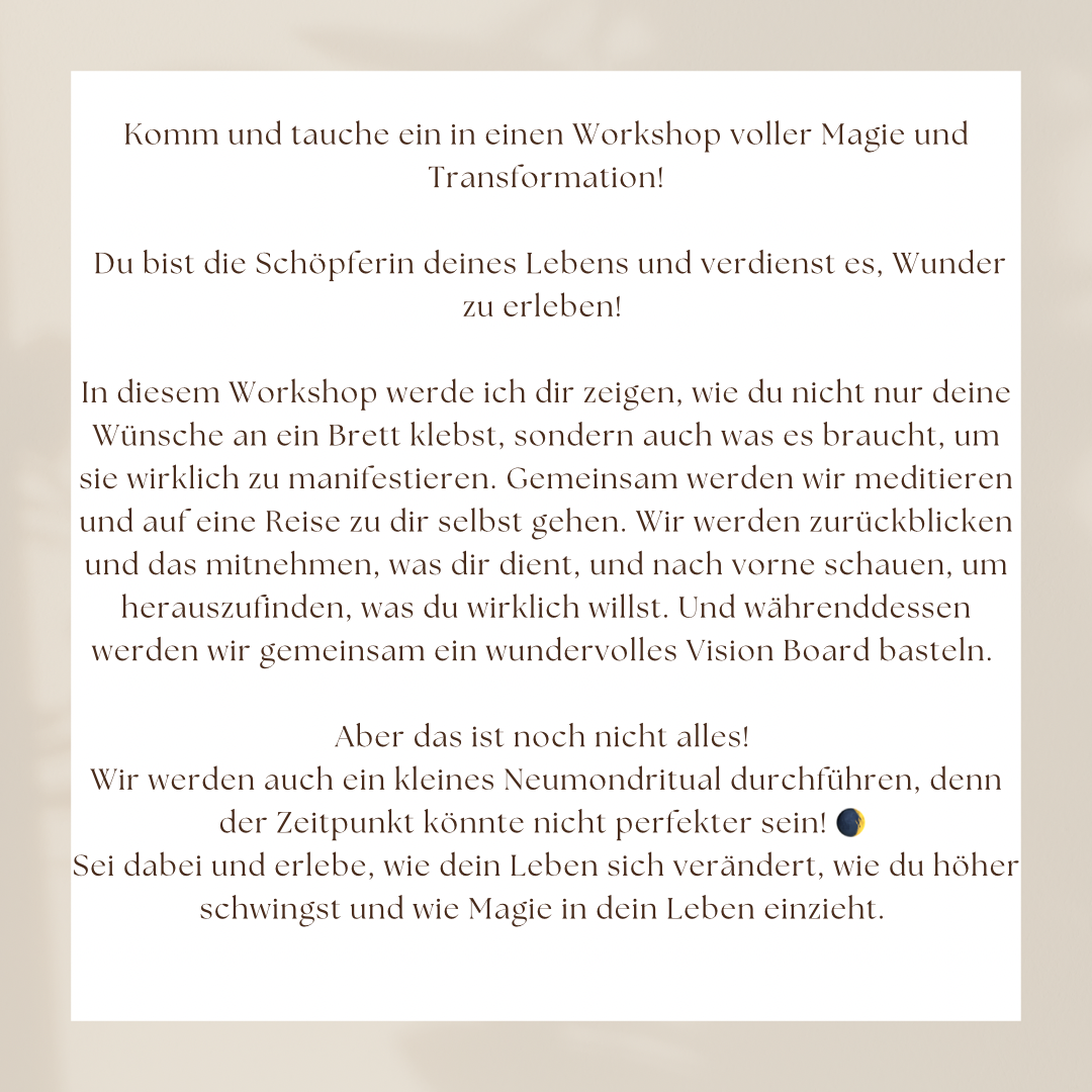 tausendzeig | VISION BOARD WORKSHOP