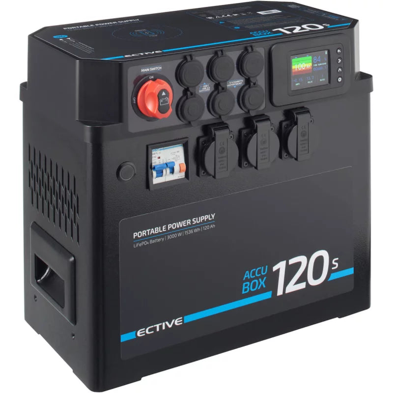 AccuBox 120S LiFePO4 Powerstation 3000W 1536Wh