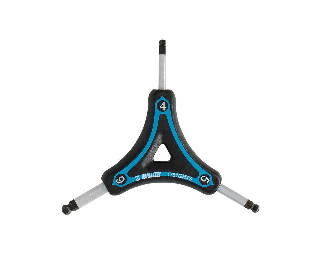 Schlüssel f.Innensechkantschrauben Unior, mit Kugelkopf 4, 5 und 6mm, 1781/2HXS