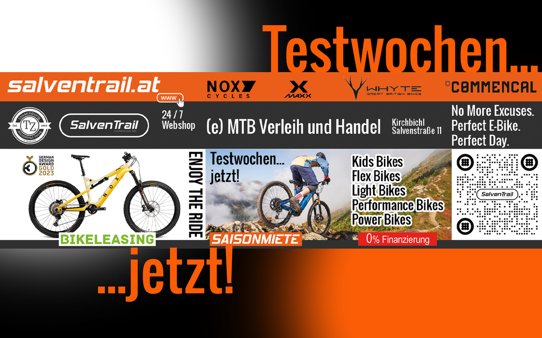 "Testwochen 2023" | vom 01. März bis 23. April kannst du bei SalvenTrail e MTB´s testen!
