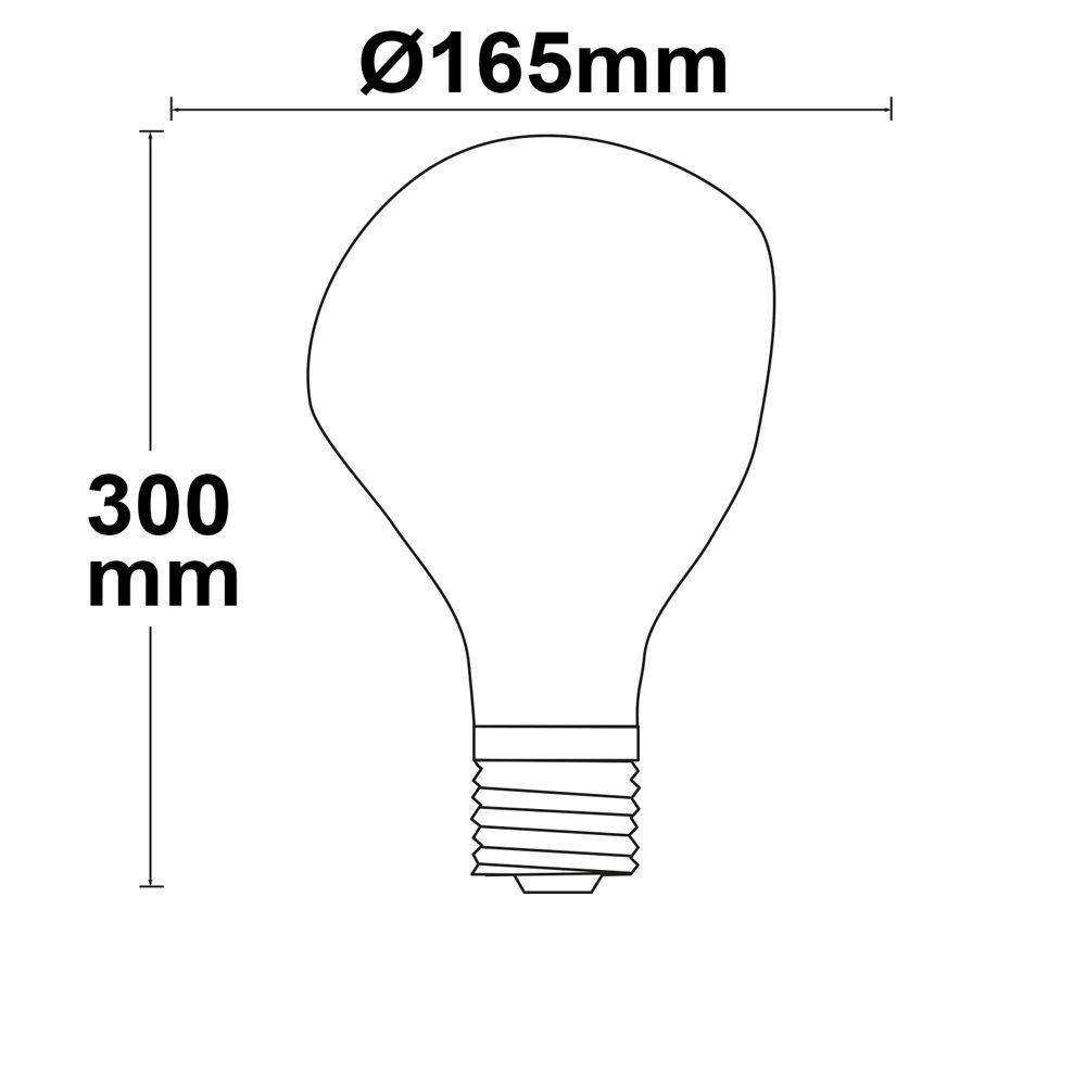 E27 Vintage Line LED Dekobirne 165, 4W ultrawarmweiß, Glas, dimmbar