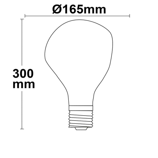 E27 Vintage Line LED Dekobirne 165, 4W ultrawarmweiß, Glas, dimmbar