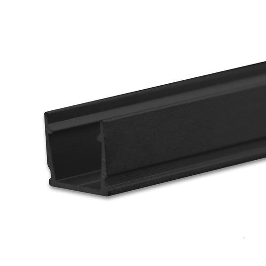 LED Aufbauprofil SURF10 Aluminium schwarz / lfm