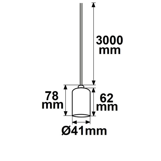 E27 Fassung schwarz mit schwarzem Kabel
