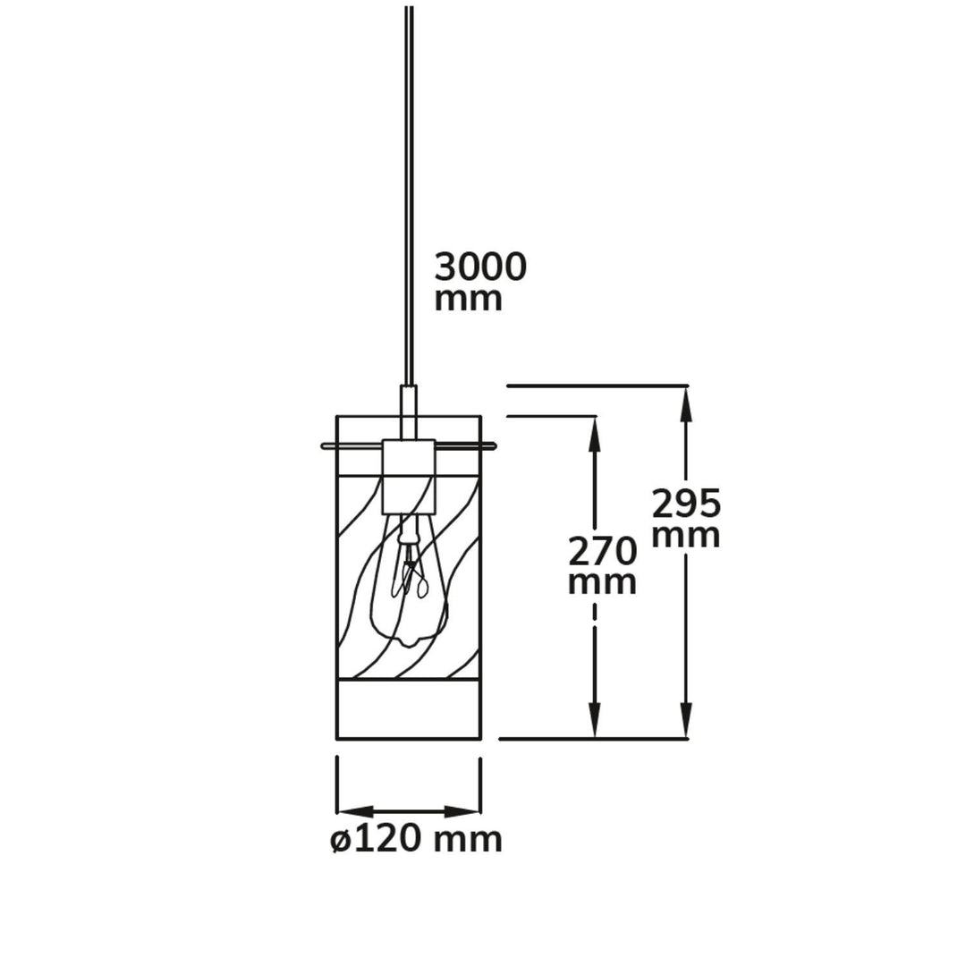 Pendelleuchte, Glas, E27, 50-300cm