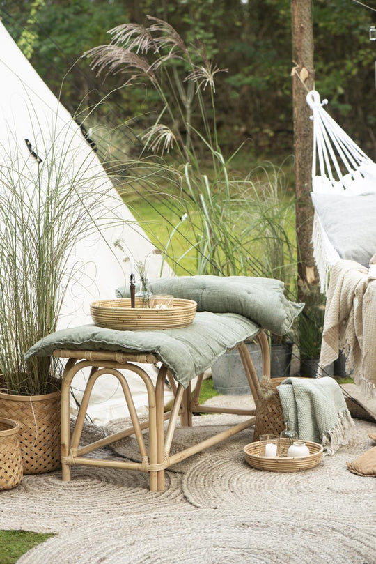 Teppich rund natur Jute