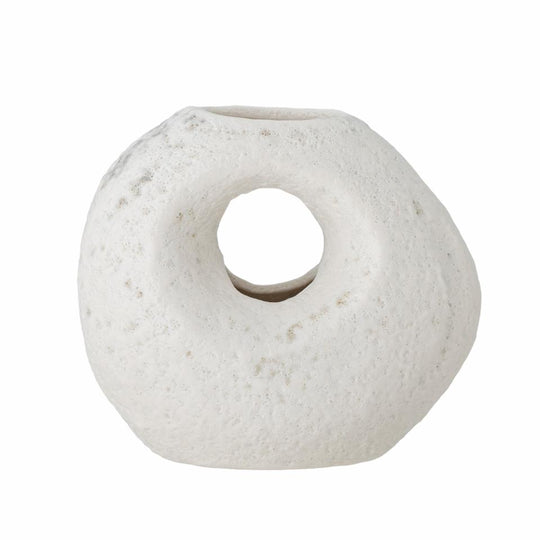 Caia Vase, Weiß, Steingut