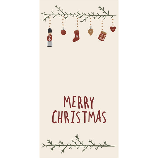 Serviette 10x20 cm Merry Christmas und Weihnachtsgirlande