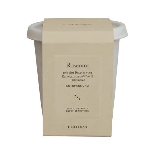 Looops Rosenrot Refill Dufkerze